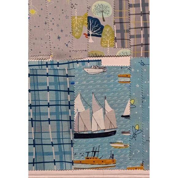 Moda Lakeside Story Sailing Boats Blue 42 5-in Charm Precut Fabric Quilt Squares - Picture 8 of 11